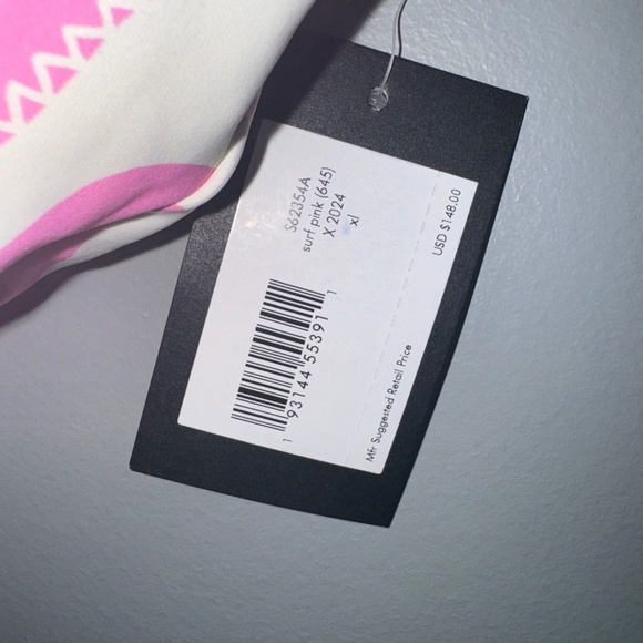 NWT Kate Spade Surf Pink Tulip Floral One Piece Swimsuit Bathing Suit Size XL - Picture 4 of 11